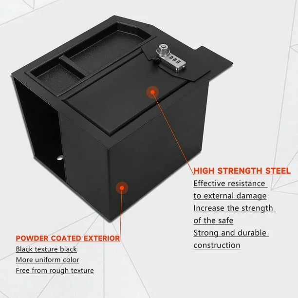 Vault - Box Safe Compatible with 2021 Toyota Console 2013 Tundra, 2007 Gun Storage Toyota Sequoia - 2008 Center KOJEM