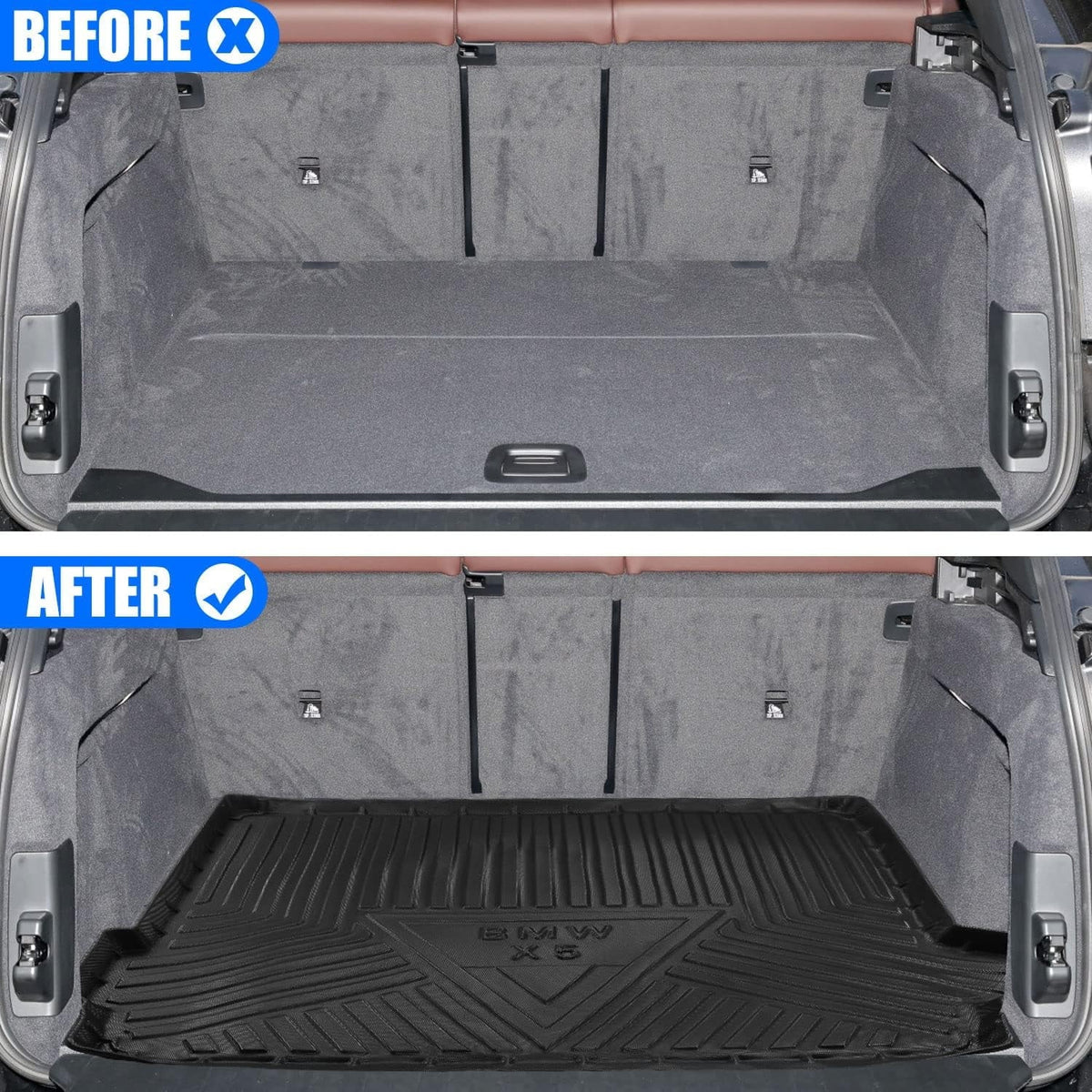2024 2019 Weather Black BMW 2019-2024 Cover All 2023 Cargo 2021 Liner Mat X5 fit Tray Trunk Rear Accessory 2022 2020 , for Cargo BMW Floor X5
