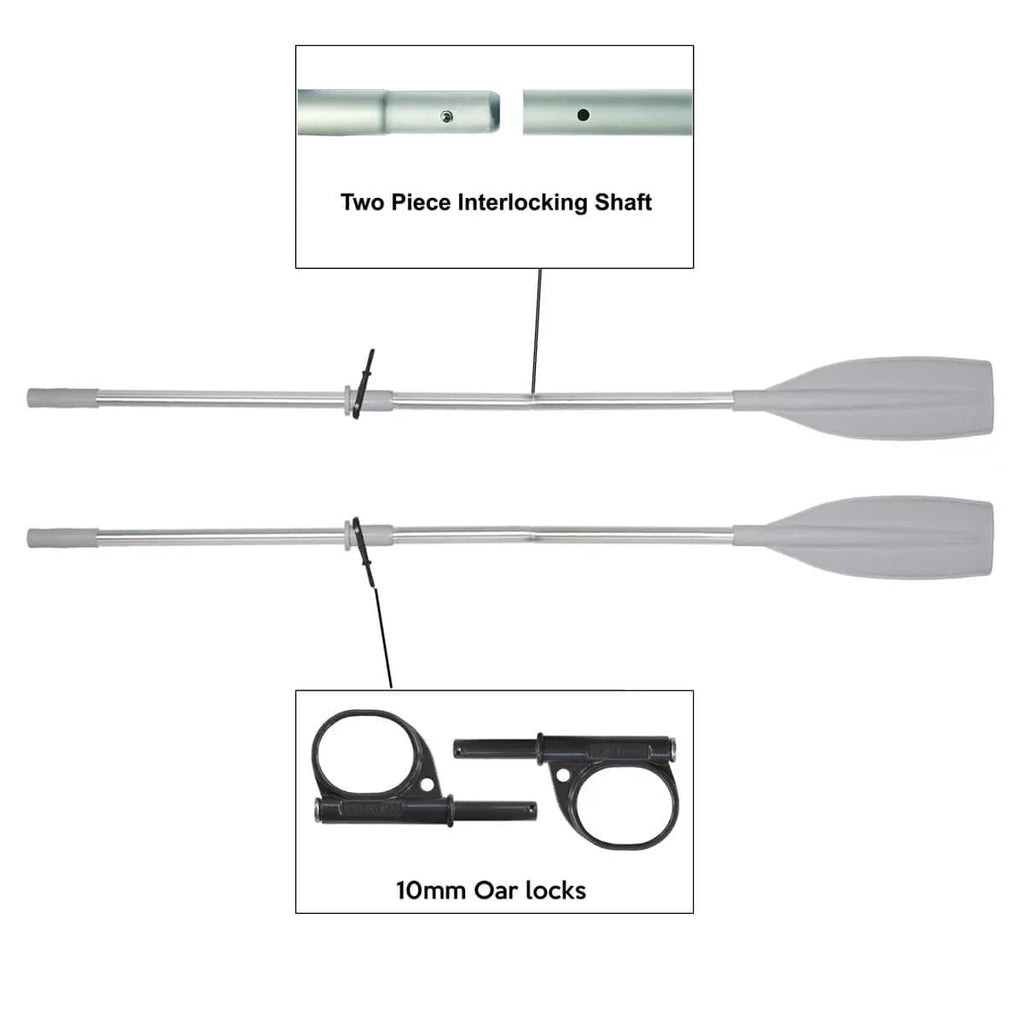 Kayak - Pair Piece Stops 2 with / Shaft with Oceansouth Split - - 6" - Detachable Length 6' Canoe Aluminum Locks Oars