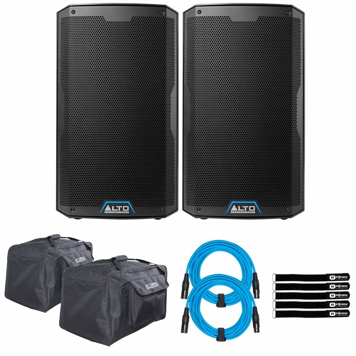Universal Professional Powered Duo 2-Way TS412 12" Carry with Loudspeakers Bags Package 2500W Alto Tote