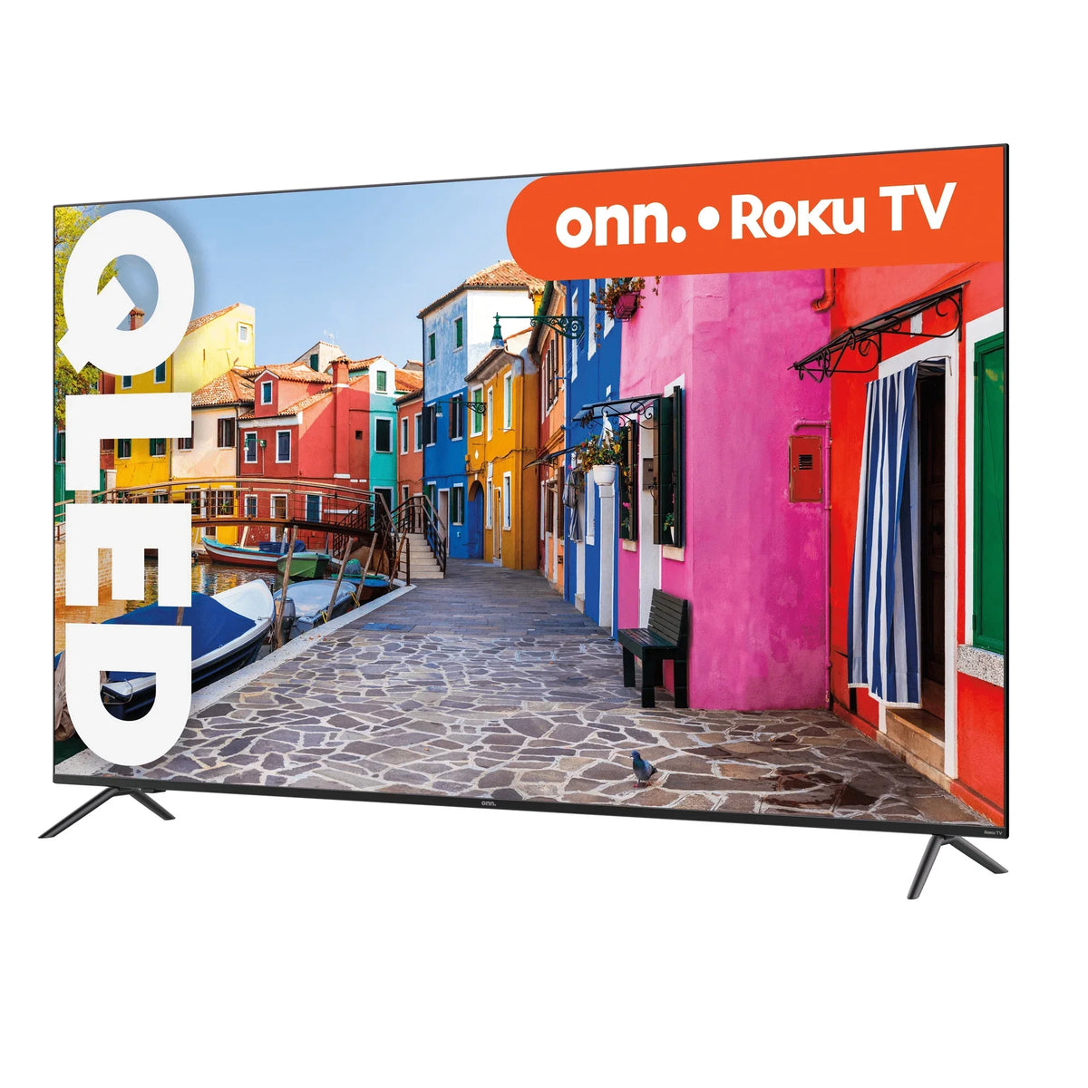 Effective Dolby UHD with Dimming, Refresh Atmos, 120hz (100071709) and Roku Dolby TV 75” (2160p) Rate, Smart QLED onn. HDR 4K Vision, Local