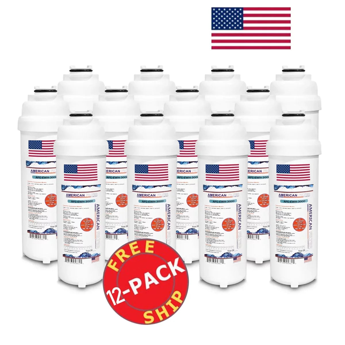 , AFC-EWH-3000 LZS8WSLP , Compatible Pack with - Model , U.S.A. WaterSentry® Brand 12 - # AFC Water Made in Filters