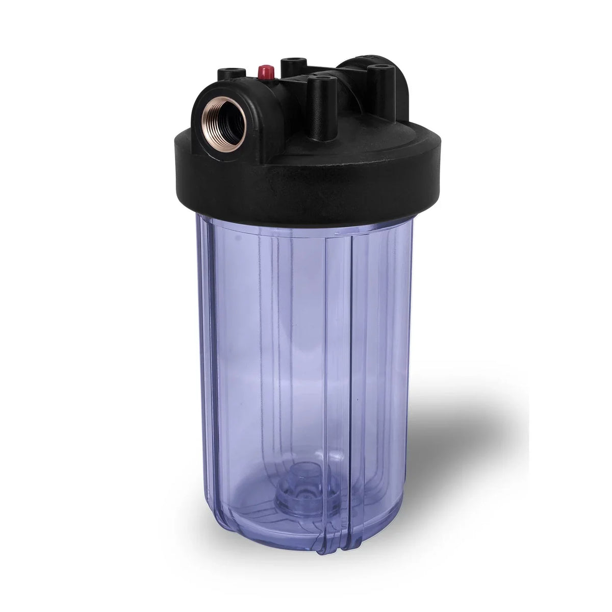 & Inches 5 Relief Transparent 1” Housing Filter Cartridge Port with Block Micron Presser Blue Inlet/Outlet 10 Button, Brass Activated Big Carbon