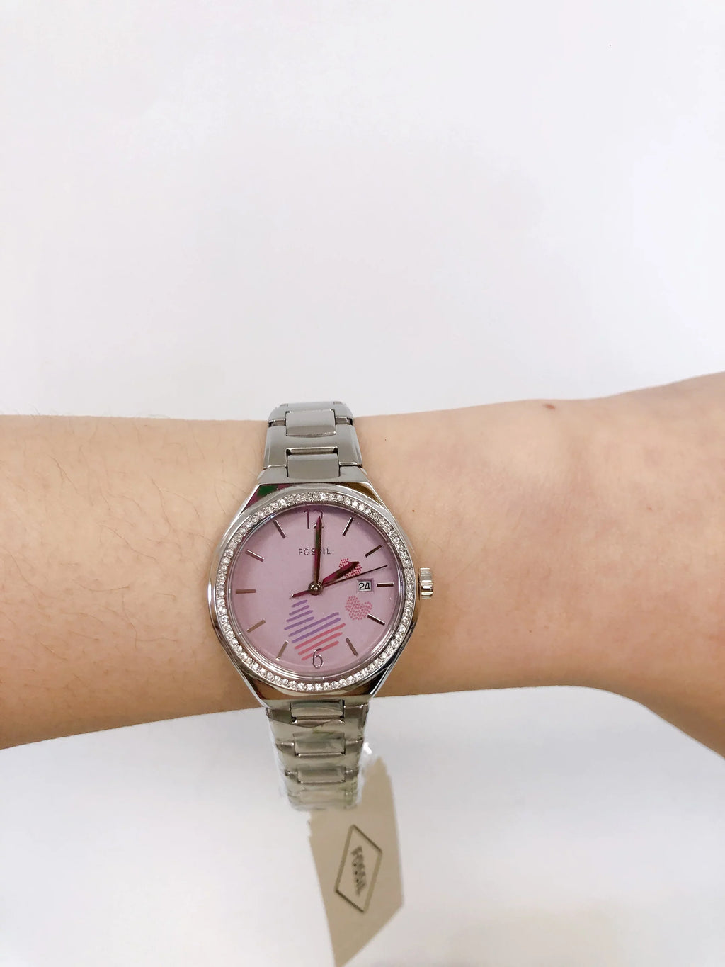 Three-Hand Watch Eevie Date Fossil BQ3854 Steel Stainless
