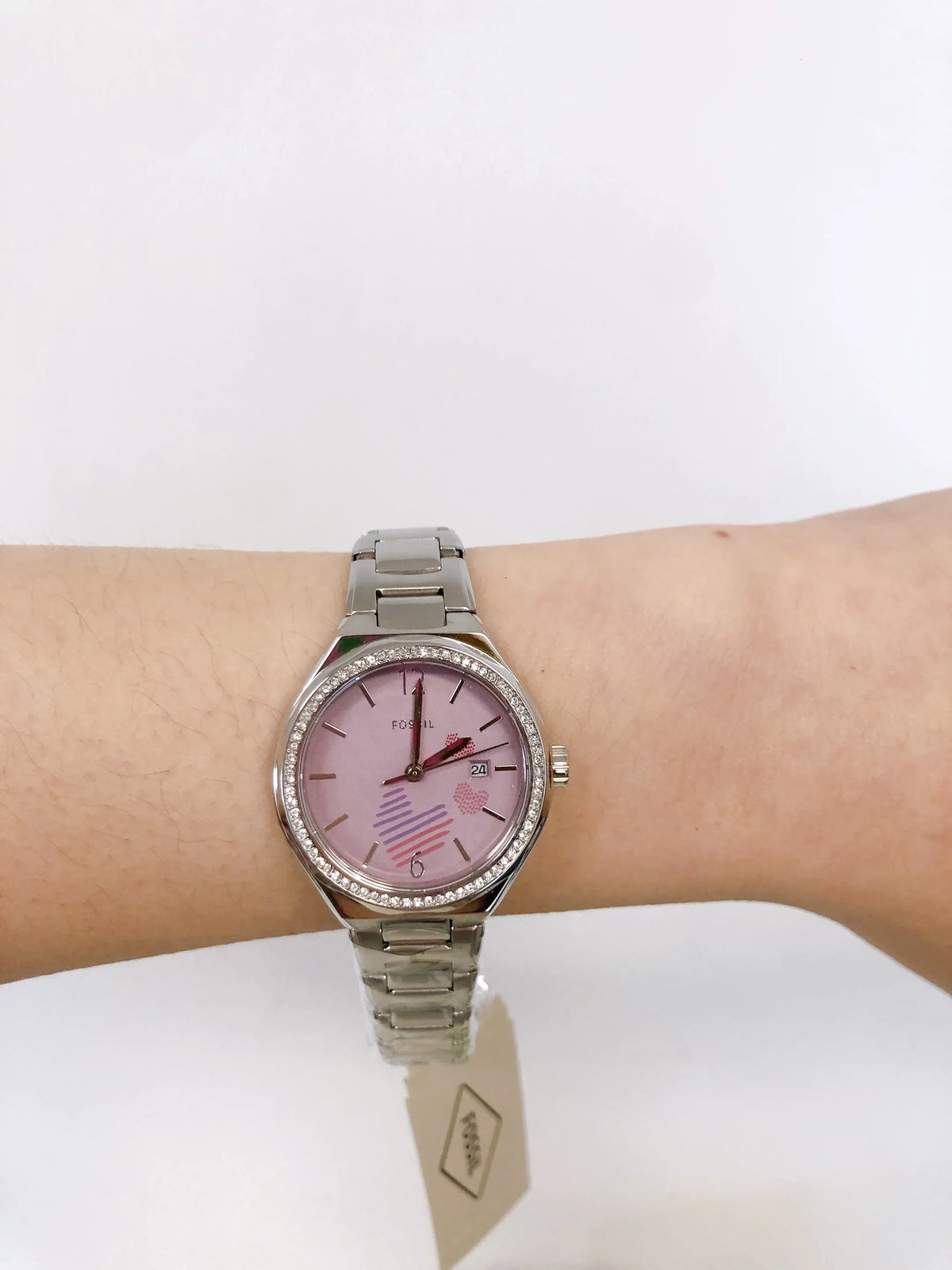 Three-Hand Watch Eevie Date Fossil BQ3854 Steel Stainless