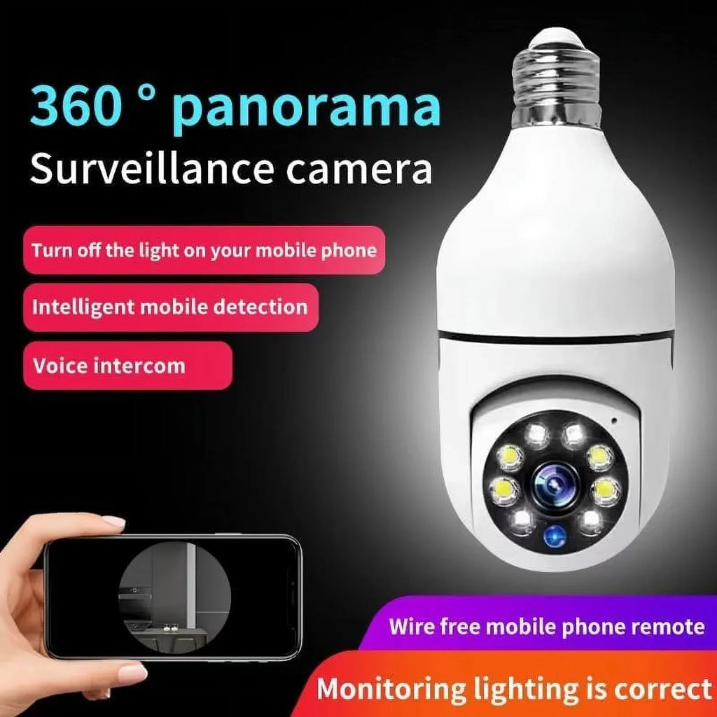 Detector IZENGATE Two Socket Bulb Way Talk/Night Wireless Camera E27 360° Camera Camera 2Pack Vision/Light 2.4Ghz Bulb Wi-Fi Light Surveillance Motion &5Ghz