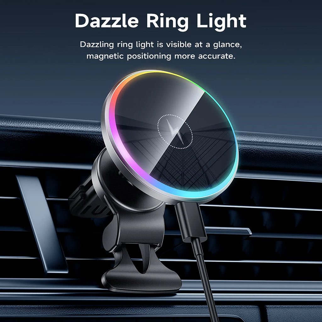 Fast Holder Charging QI Air Car Wireless Mount Charger Phone HOCO iPhone,Samsung,Huawei,etc Magnetic Vent for Car 15W Compatible