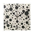 Dots Decoration Battery Polka Kitchen Clock Home Square inch 7.78 Office Clock Non-Ticking Wall Operated Silent Retro