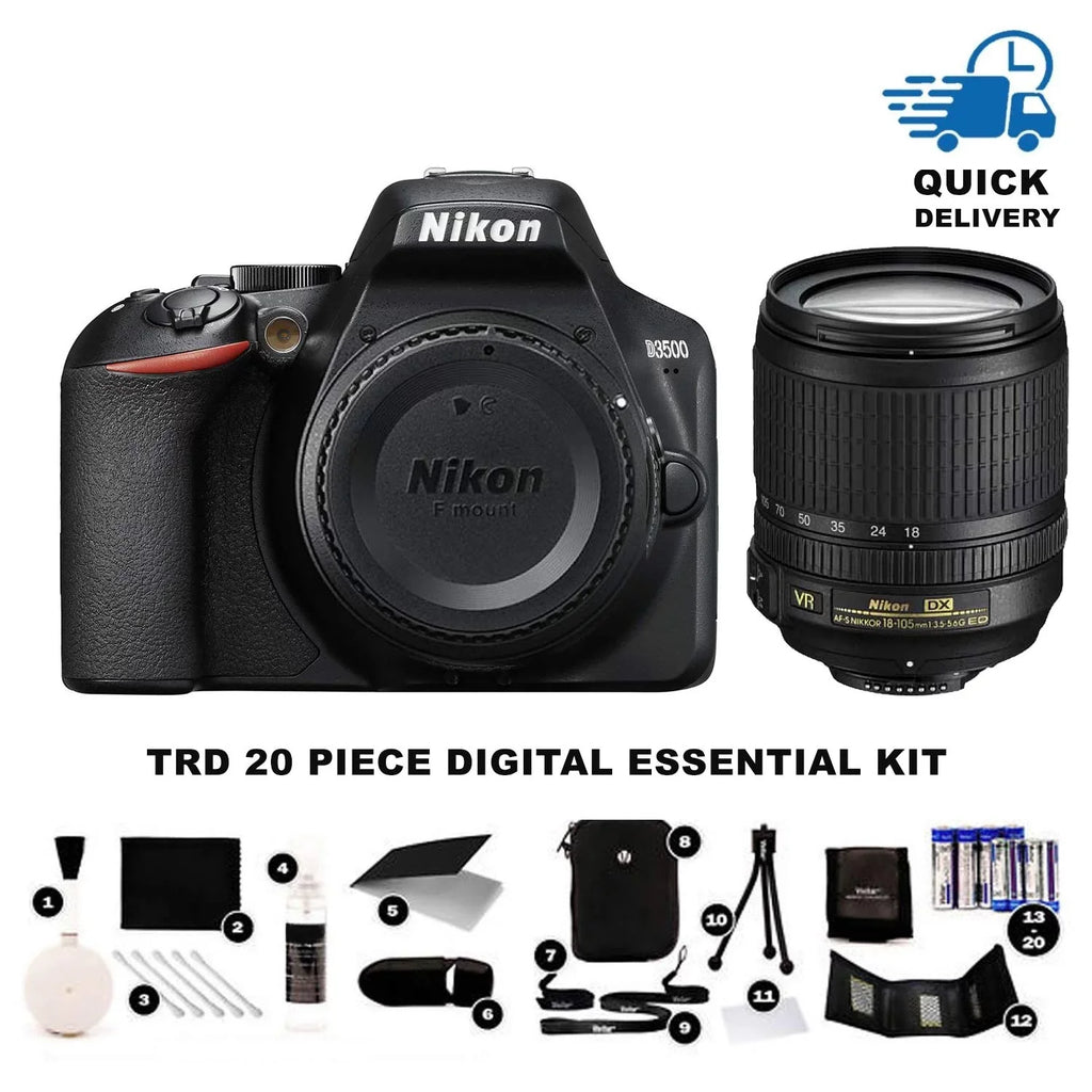 & NIKKOR DX-Format AF-P D3500 Lens with Kit Black f/3.5-5.6G ED, DX NIKKOR VR Nikon DSLR 70-300mm AF-P f/4.5-6.3G Two DX 18-55mm