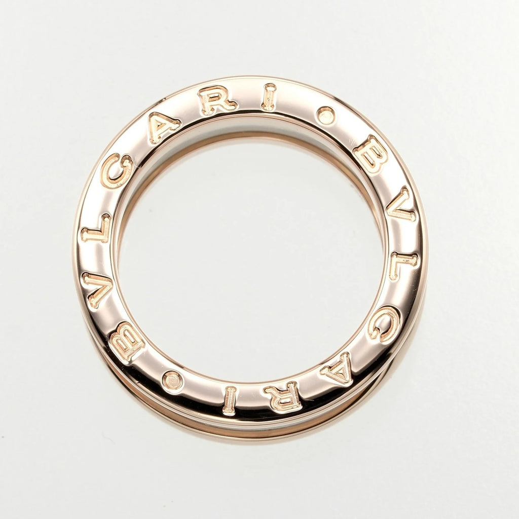 (Good) BVLGARI Bvlgari PG Pink One Ring K18 Approx. I112223130 B 7.22g Gold Ceramic Zero Pre-Owned
