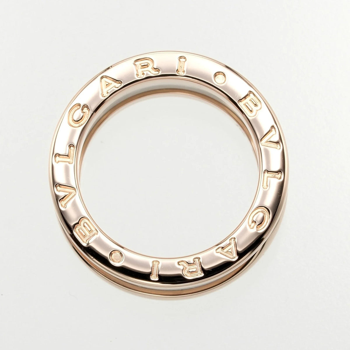 (Good) BVLGARI Bvlgari PG Pink One Ring K18 Approx. I112223130 B 7.22g Gold Ceramic Zero Pre-Owned