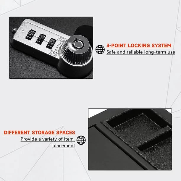 Vault - Box Safe Compatible with 2021 Toyota Console 2013 Tundra, 2007 Gun Storage Toyota Sequoia - 2008 Center KOJEM