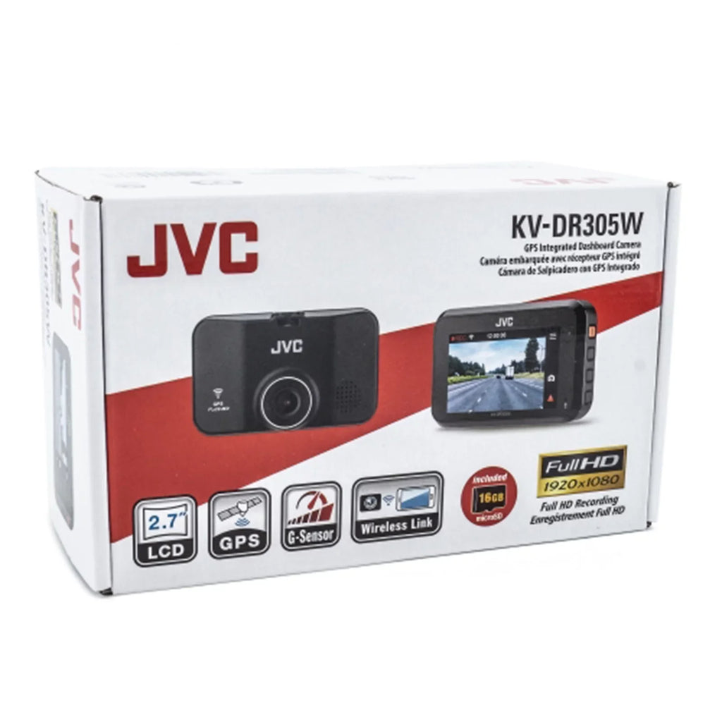 Recorder LCD Full HD Digital Video JVC Camera and Dash w/ 2.7" New KV-DR305W Display