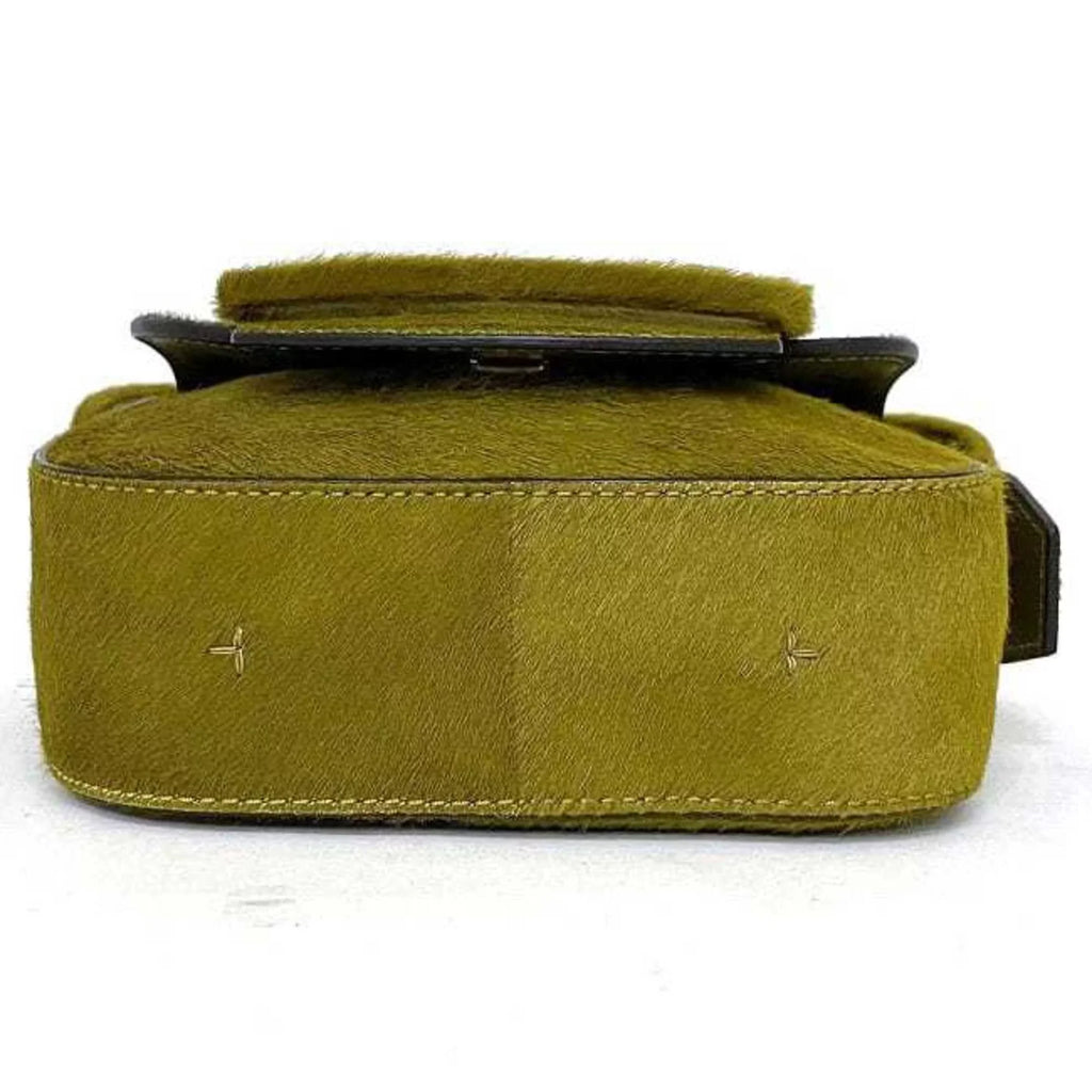 (Good) Belt Moon Burch Harako Leather Bag Half Tory TORY BURCH Women's Pre-Owned Green Flap