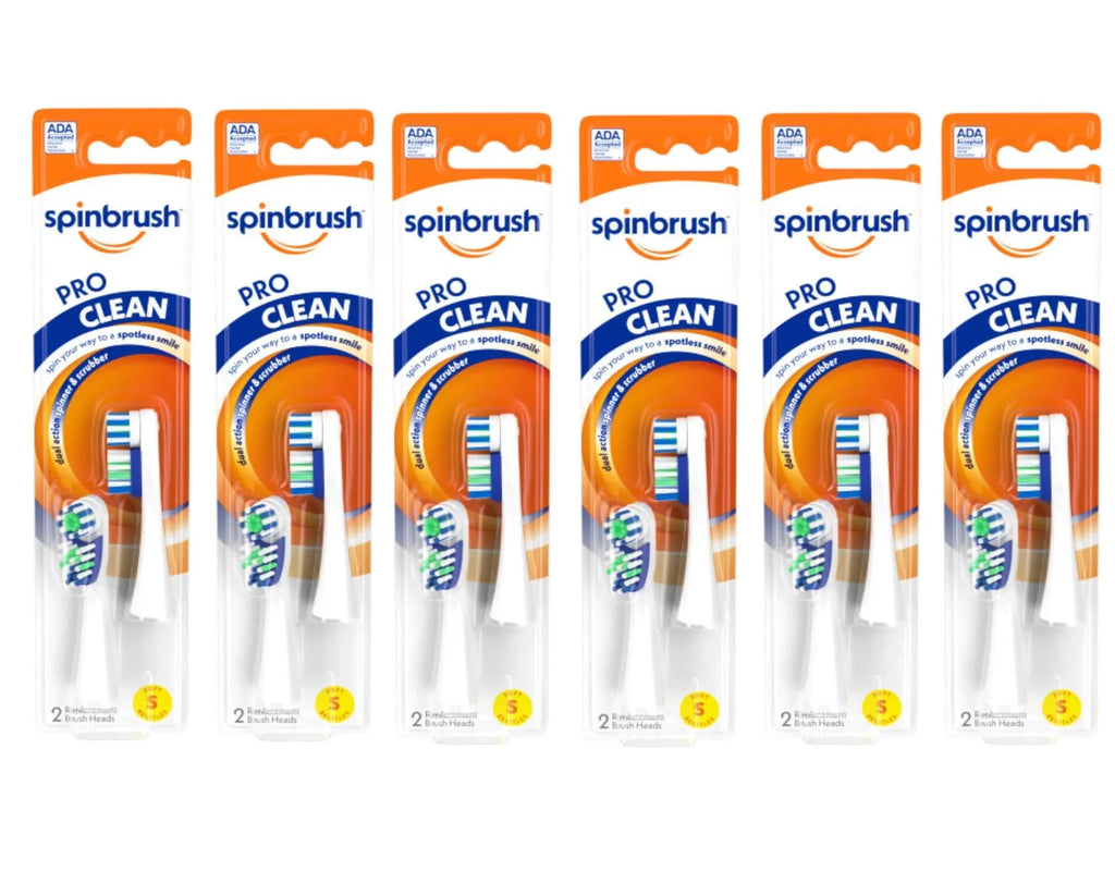 Each Heads Hammer Spinbrush Arm - & in Soft 2 Brush Clean Replacement Pro 6 Pack
