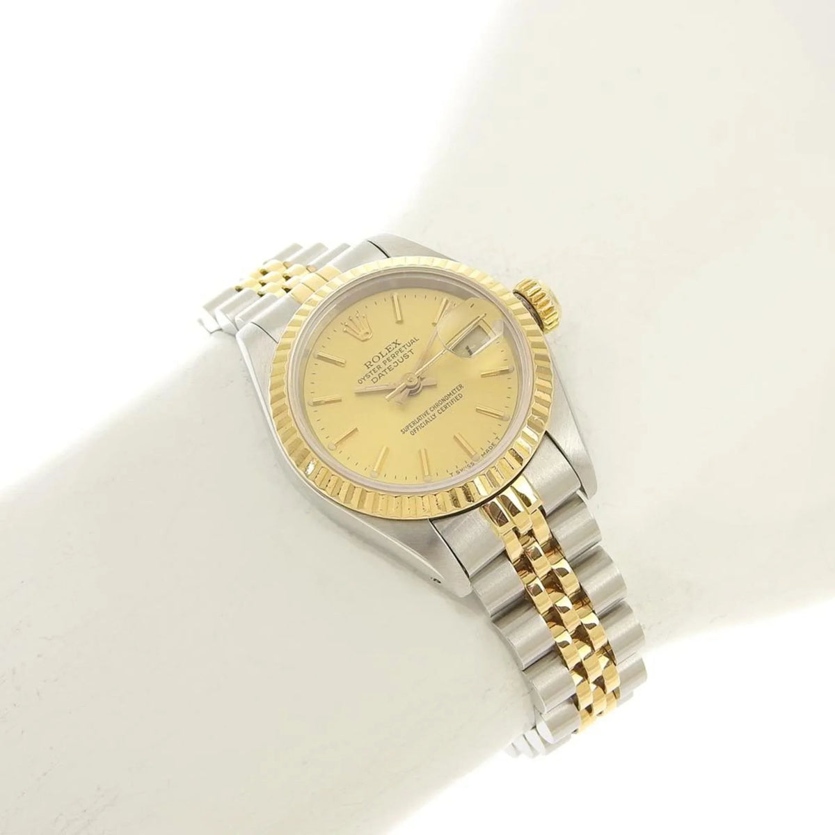 98 automatic series Rolex 79173 New) 54g 2023/09 combination gold dial Pre-Owned (Like Datejust champagne watch