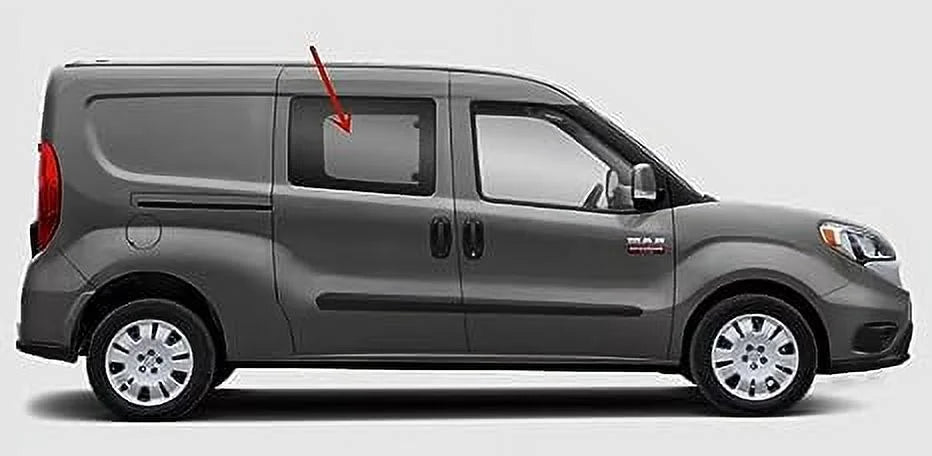 Promaster Compatible Glass Window Right Side Sytle Movable with 2015-2021 City Passenger Models Door Door Rear Manual Ram