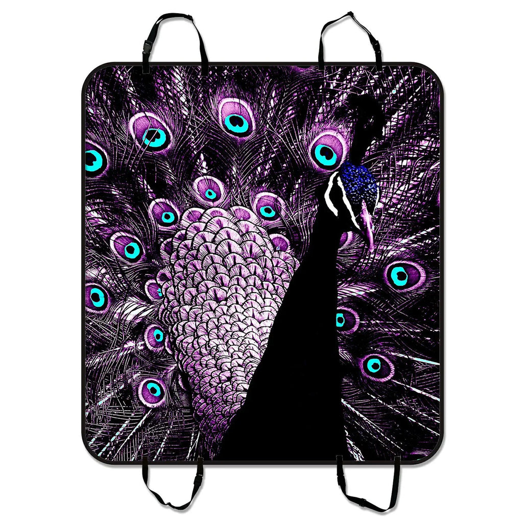 Mat Trunk Peacock Mat Dog inches Seat Trucks For and SUV 54x60 Pet Hammock Cars Purple Cover Car Feature Mat Seat GCKG Cargo Car