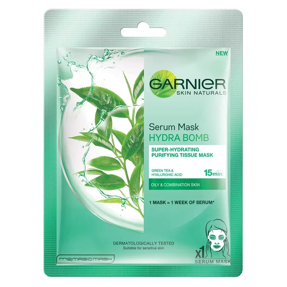 Green Face Serum & Mask Garnier 6g Eye Serum Bomb Skin (Orange) 32g Tea Mask Hydra Sheet Naturals