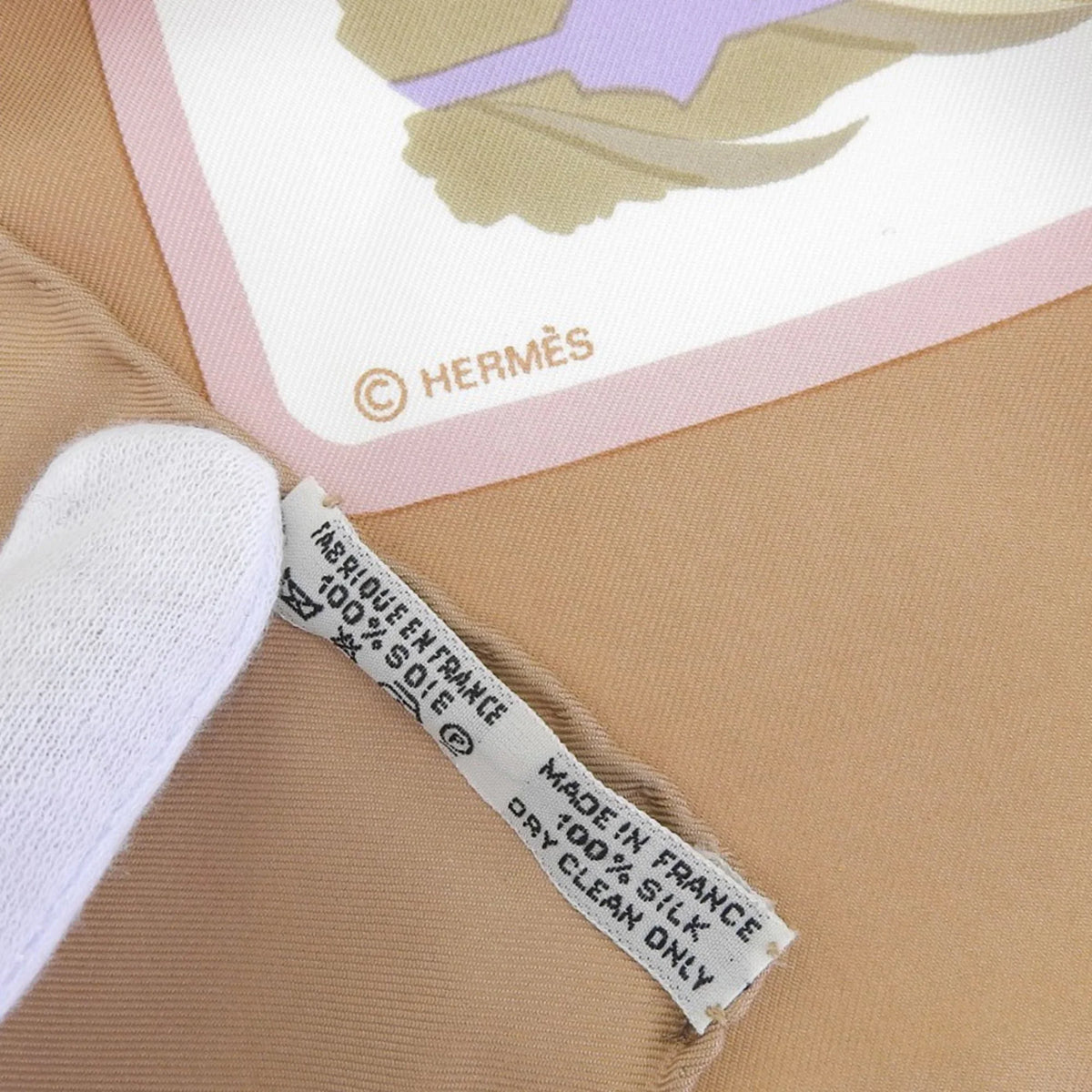 Mallard HERMES COLS Pre-Owned Hermes Scarf Muffler Kare90 Silk Orange VERTS (Good)