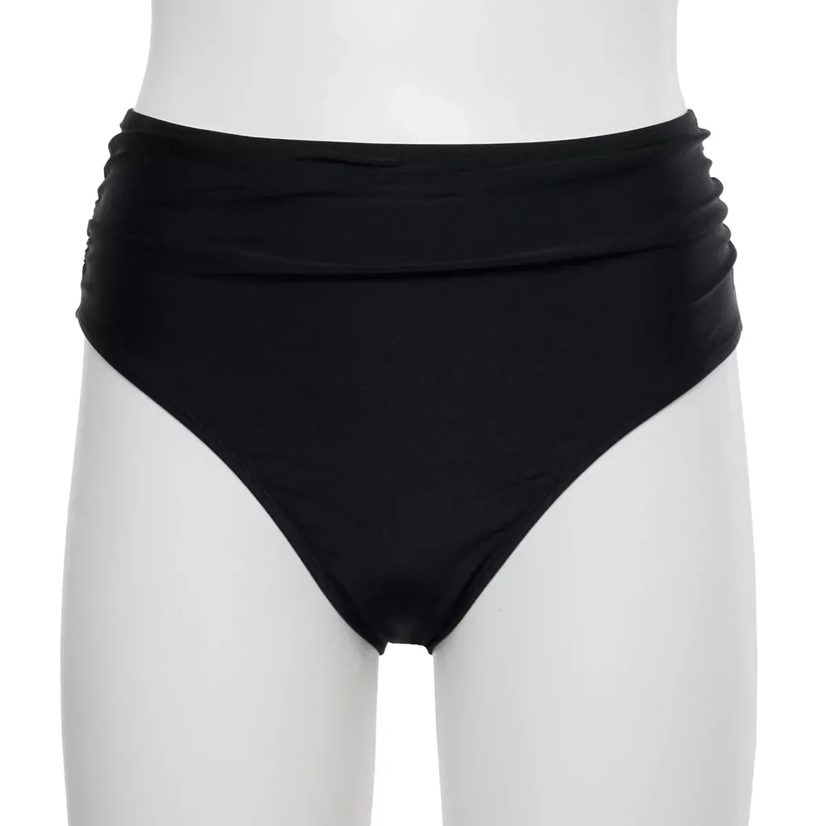 Front Twist Top + Nicole BLACK Bikini Waist Bottom Hi Miller Shirred S 2Pc