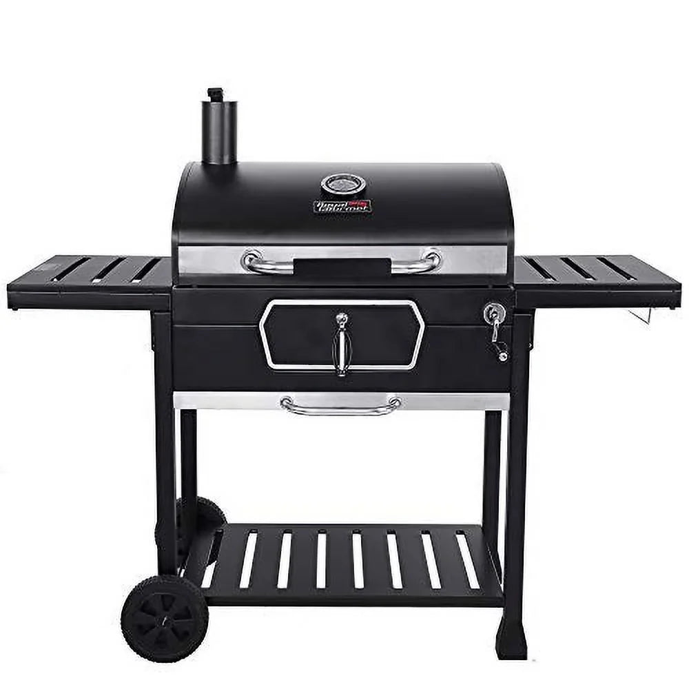 Smoker Charcoal Large 30-Inch CD2030AN Backyard Gourmet BBQ Grill, Cooking, Camping Royal Black, Picnic Deluxe Patio