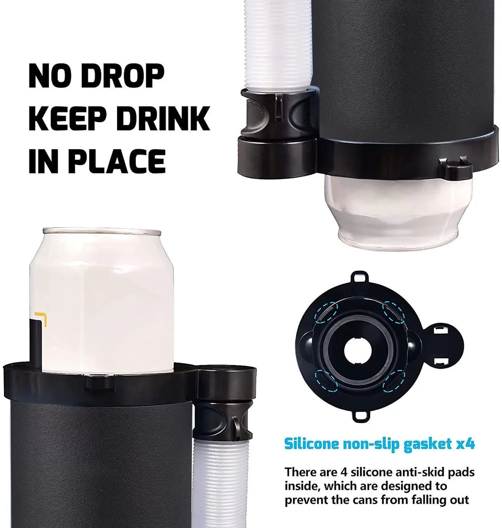 Party Funnel Bottle Detachable and Built Jahy2Tech for Portable Cup for Hose Cooler Can/Bottle Drinking Keychain,Hose Bottle Opener with Drink, Bottle Cup 2 Beverage Expandable Funnel(Black)