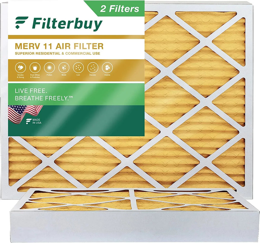 (2-Pack) Pleated Filterbuy 14x20x4 11 Filters AC Furnace HVAC MERV Air