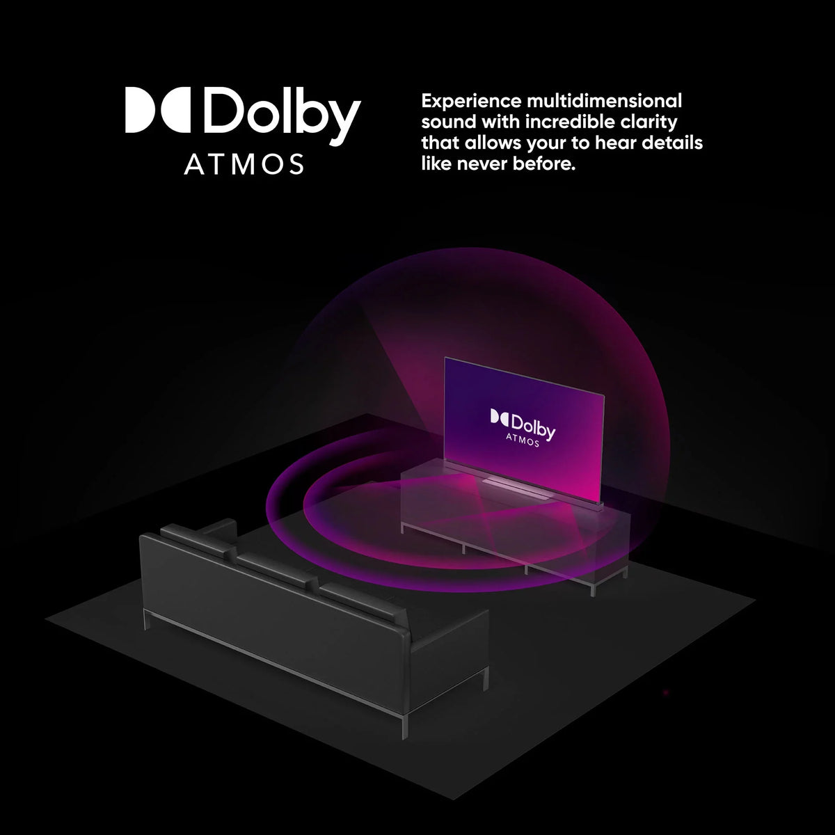 (2160p) Dolby onn. Dolby UHD QLED Effective Refresh 120hz with 4K 50” Atmos, and Local HDR (100071700) Dimming, Smart TV Vision, Rate, Roku