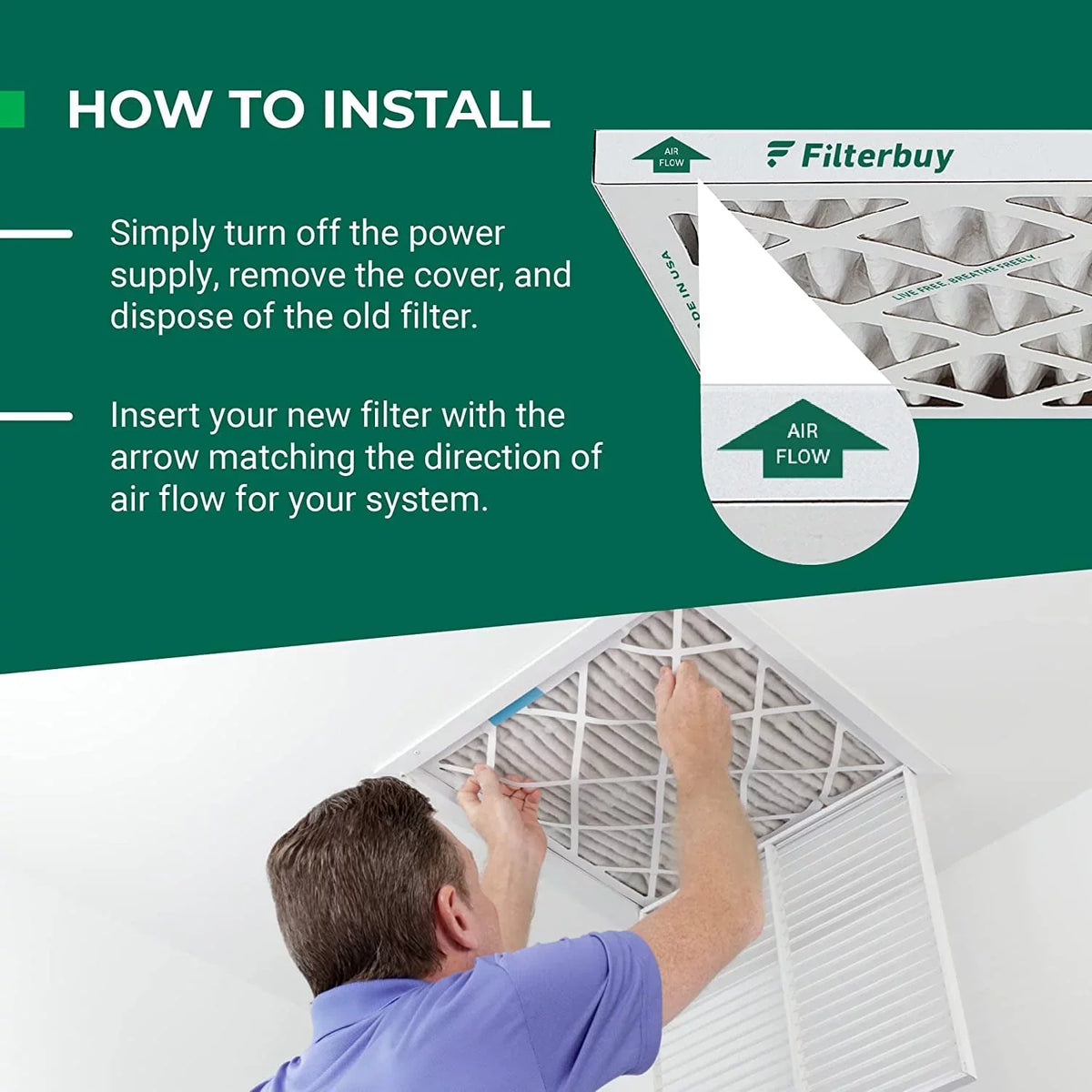 8 (4-Pack) MERV HVAC Air AC 24x25x1 Filterbuy Furnace Pleated Filters