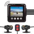 Camera, Motorcycle Fish VSYSTO Body Night HD Rear Vision, Recording, Angle G-sensor 150° Dash Full Eye Cam, Loop 1080P WDR, Lens 2 SonyIMX307 Front and Waterproof Inch Wide Screen