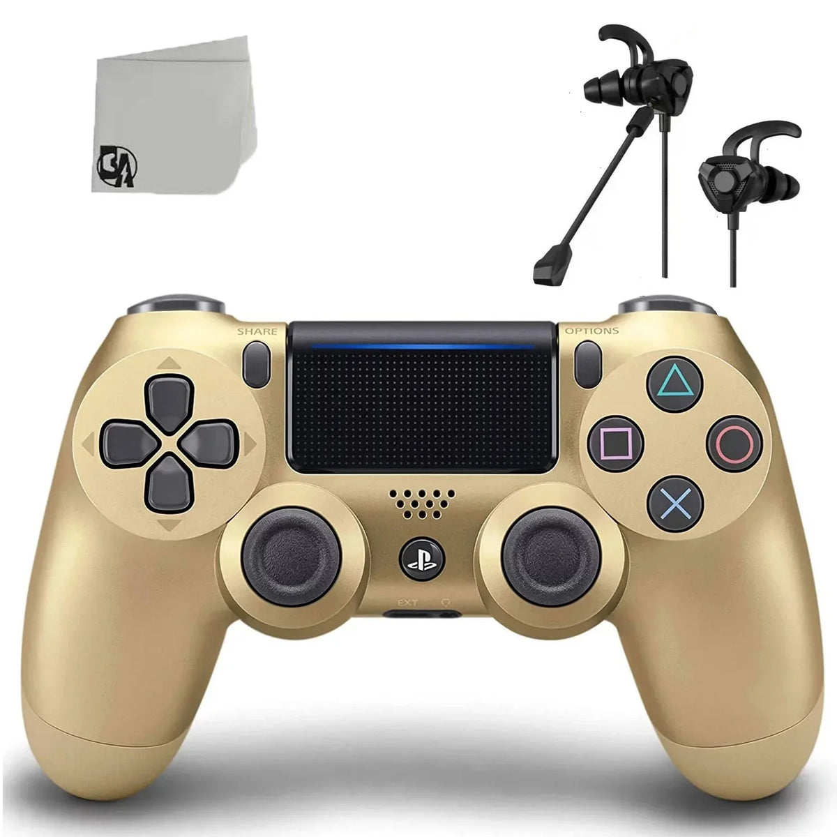 Gold 4 Like Controller PlayStation with New Earbuds BOLT Wireless DualShock Bundle AXTION