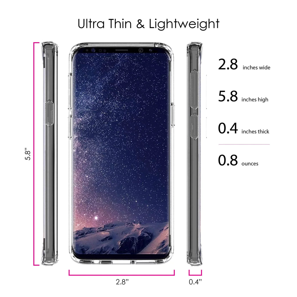 Tempered Screen for Samsung S9 Can Acrylic Mountains Shockproof - Faith Clear Hybrid Bumper, (5.8" DistinctInk Case Move Protector Galaxy Glass - Back, Screen) TPU Your