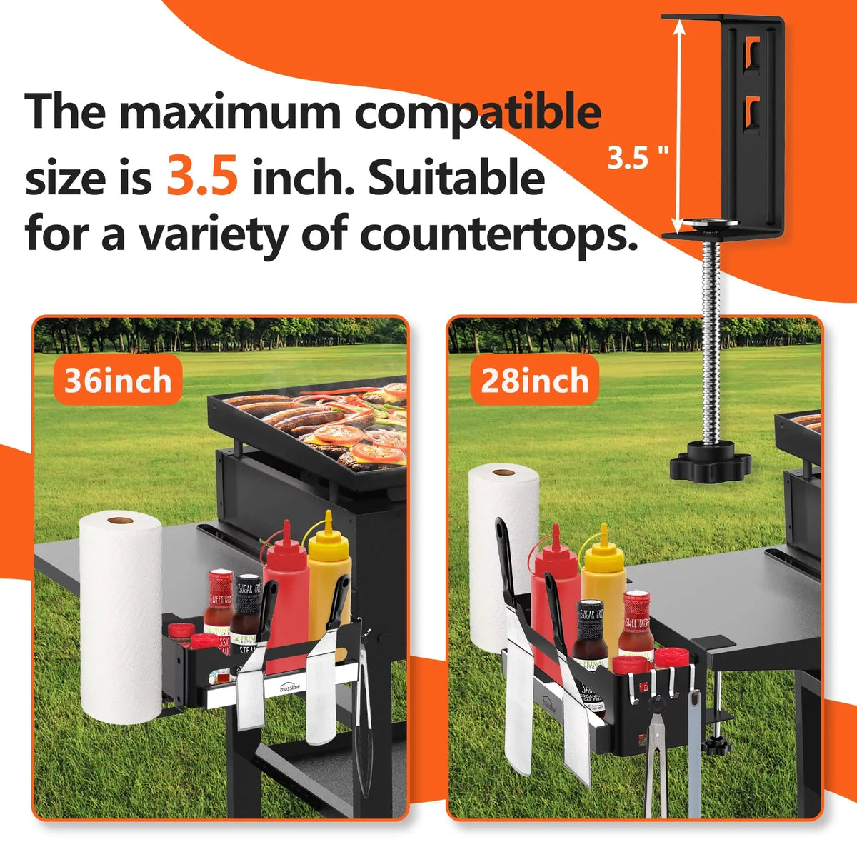 Griddle 28"/36" Blackstone Char-Broil BBQ Griddle for Designed Caddy Utensils Griddles Storage for for Container Grilling