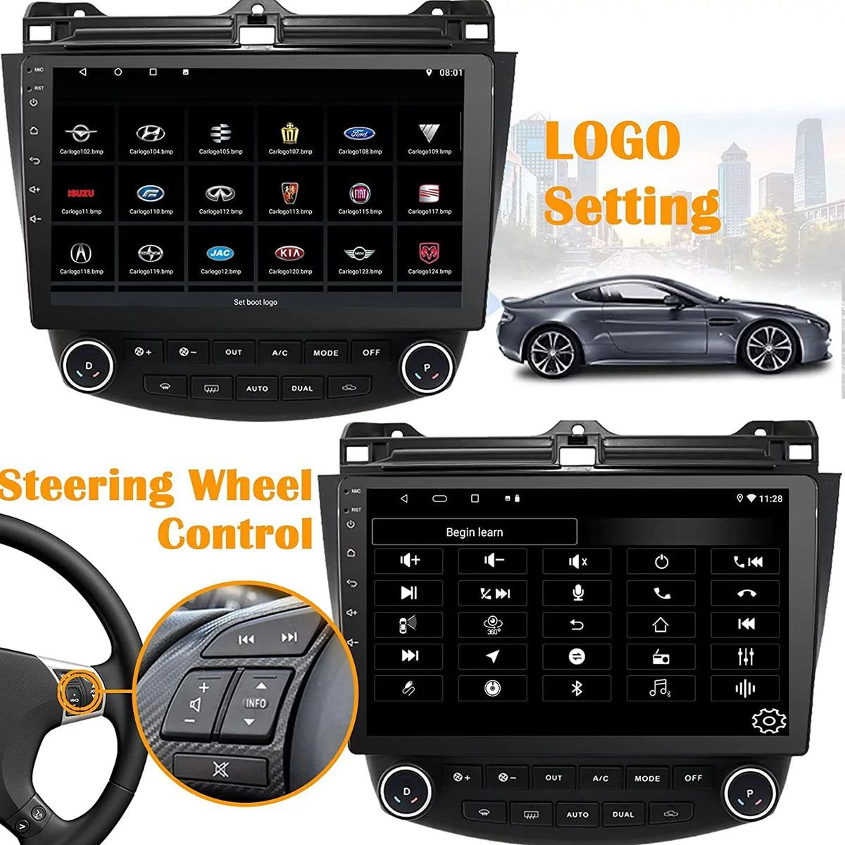 2005 Stereo Auto Accord for 2003 Car Featuring 7th Inch Binize 2004 Honda 2006 CarPlay&Android Android10 10 2007