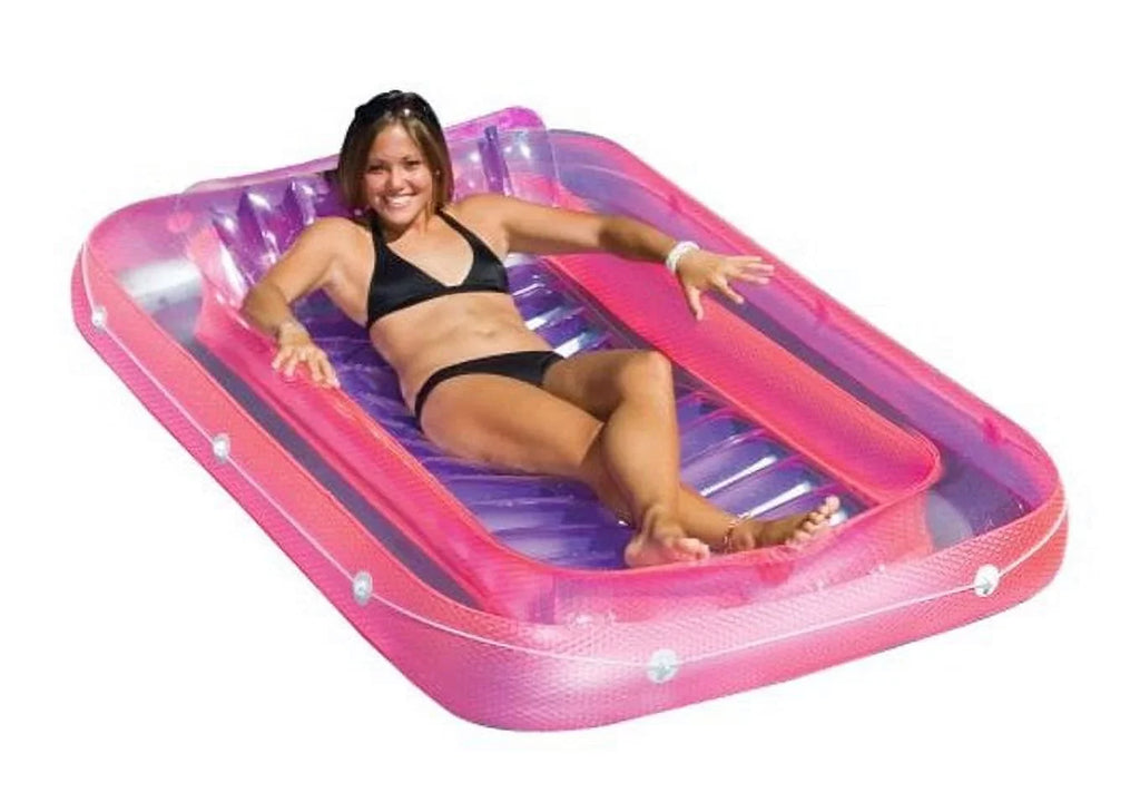 Pool Float Tub (Open 9052 Pack) Swimline Box) Suntan (6 Inflatable Lounge 71"