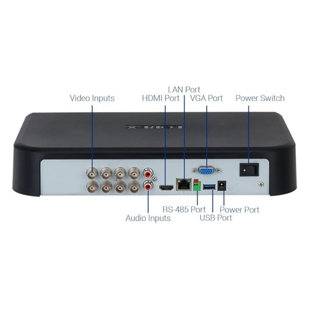 Home with Motion Capable Active 8 4 12 Smart DVR Fusion 4K Camera Compatibility Deterrence, Smart and Detection, Lorex Wi-Fi and Wired 2TB