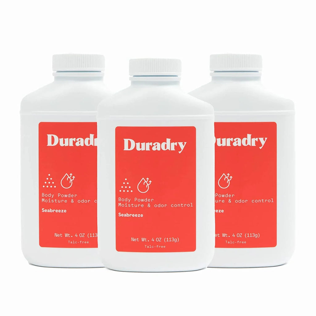 '- Body Talc-Free, Defense Prevents Seabreeze, Body Powder, Anti-Chaffing, - and Control, Eliminates 4oz, Duradry & Sweat 3-Pack Odor Absorbing, Any Sweat Natural All Naturally Odor Powder