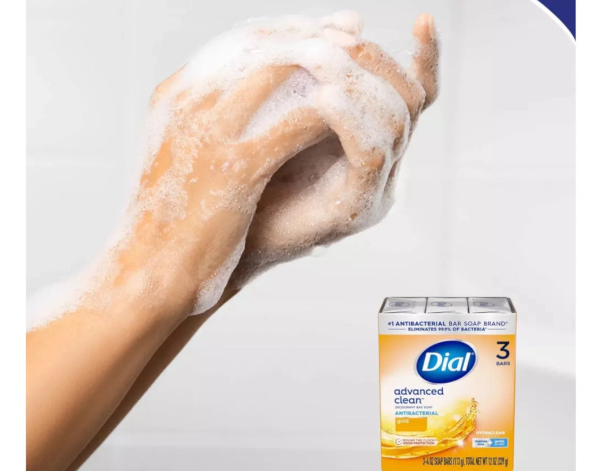 Dial Each 3 4oz Antibacterial Gold 3 Pack Deodorant Count Soap