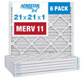 Air Filter, Aerostar Air Pack MERV 11 Furnace Pleated AC Filter, 6 21x21x1