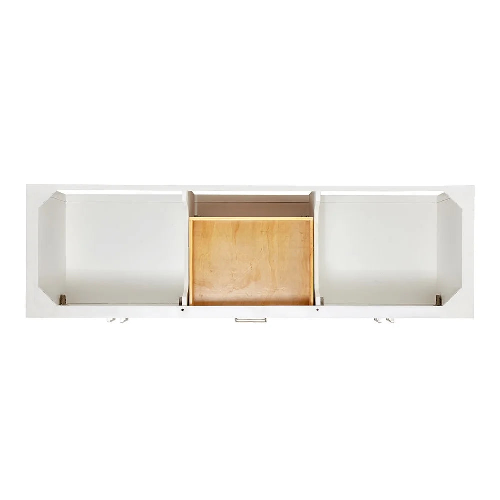 S073dcwrvo Double Standing - Ariel Magnolia 73" Free Basin White Vanity Set