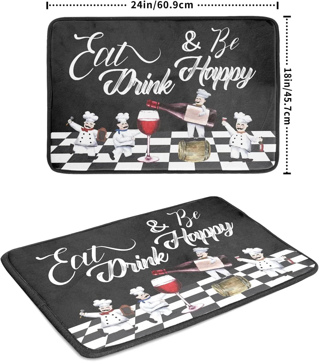 Glass Cook Check Mat Drying Chubby Kitchen White Anti Fat Decor Rack Pad Dish Dishes Dish Plaid Drainer Italian Chef Pasta Bistro Buffalo Red Fatigue Drainer Plump 18x24 Wellsay Black Mats Wine Mat