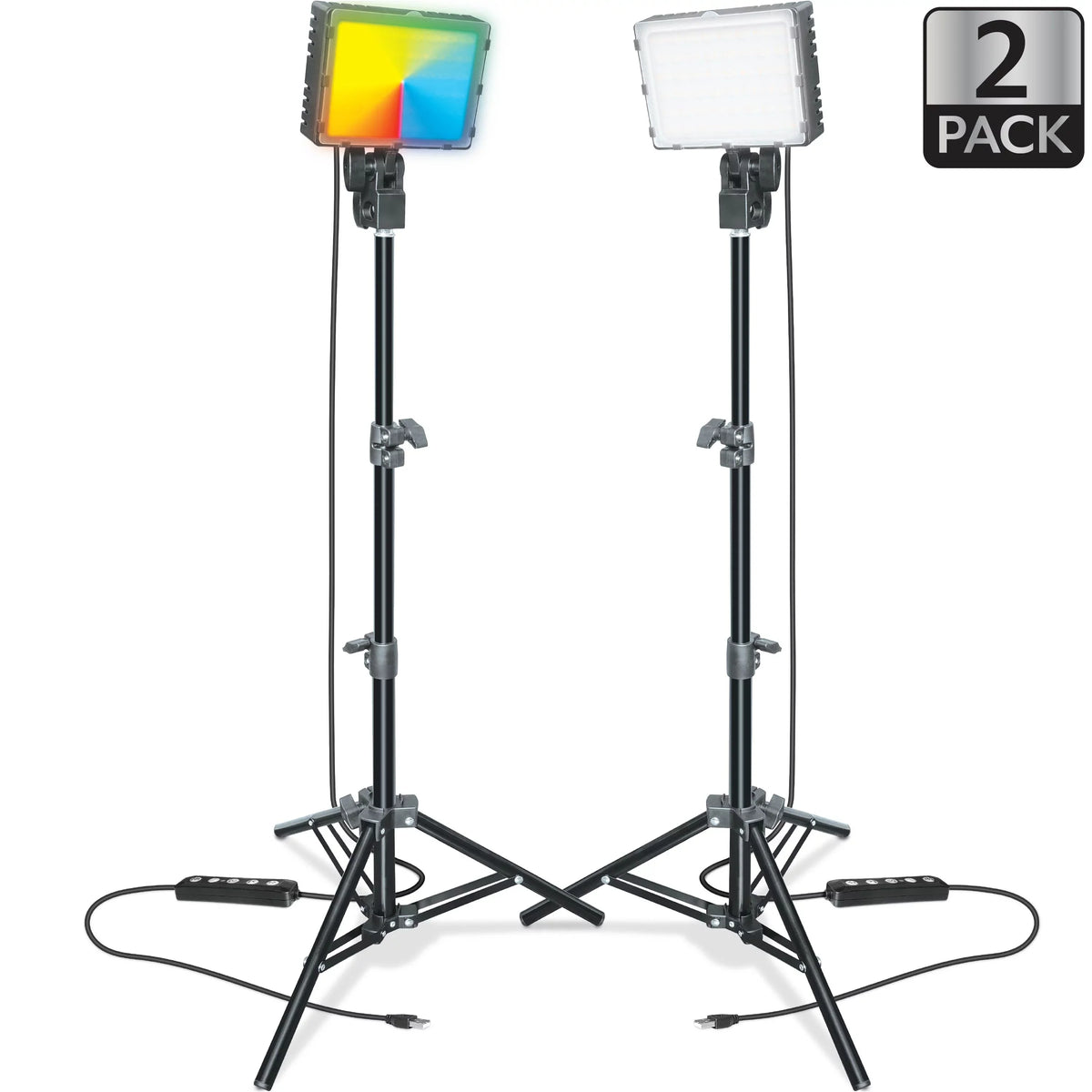 2-Pack Kit: Special Bower LED RGB, Brilliant White & Effects Creation for Content