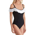 Gottex Shoulder One 14 Swimsuit, Off The Profile Women's Gala by Black/White, Piece