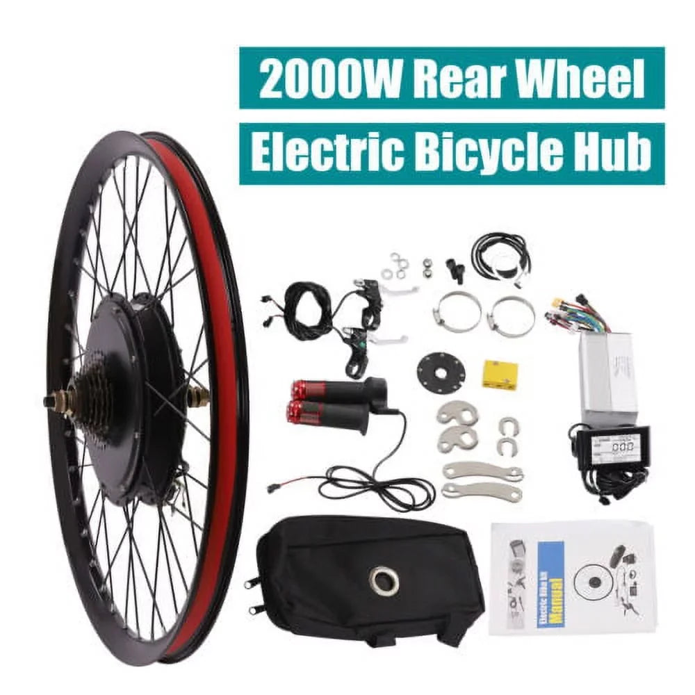 Electric Bicycle Wheel Motor Conversion 72V 29" 560rpm E-Bike 2000W Rear Kit