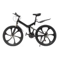 Mountain Frame Brake City Men for 26" Women 21-Speed Shifter Bike, Steel Double Adjustable Bicycle Folding Black Height & Disc
