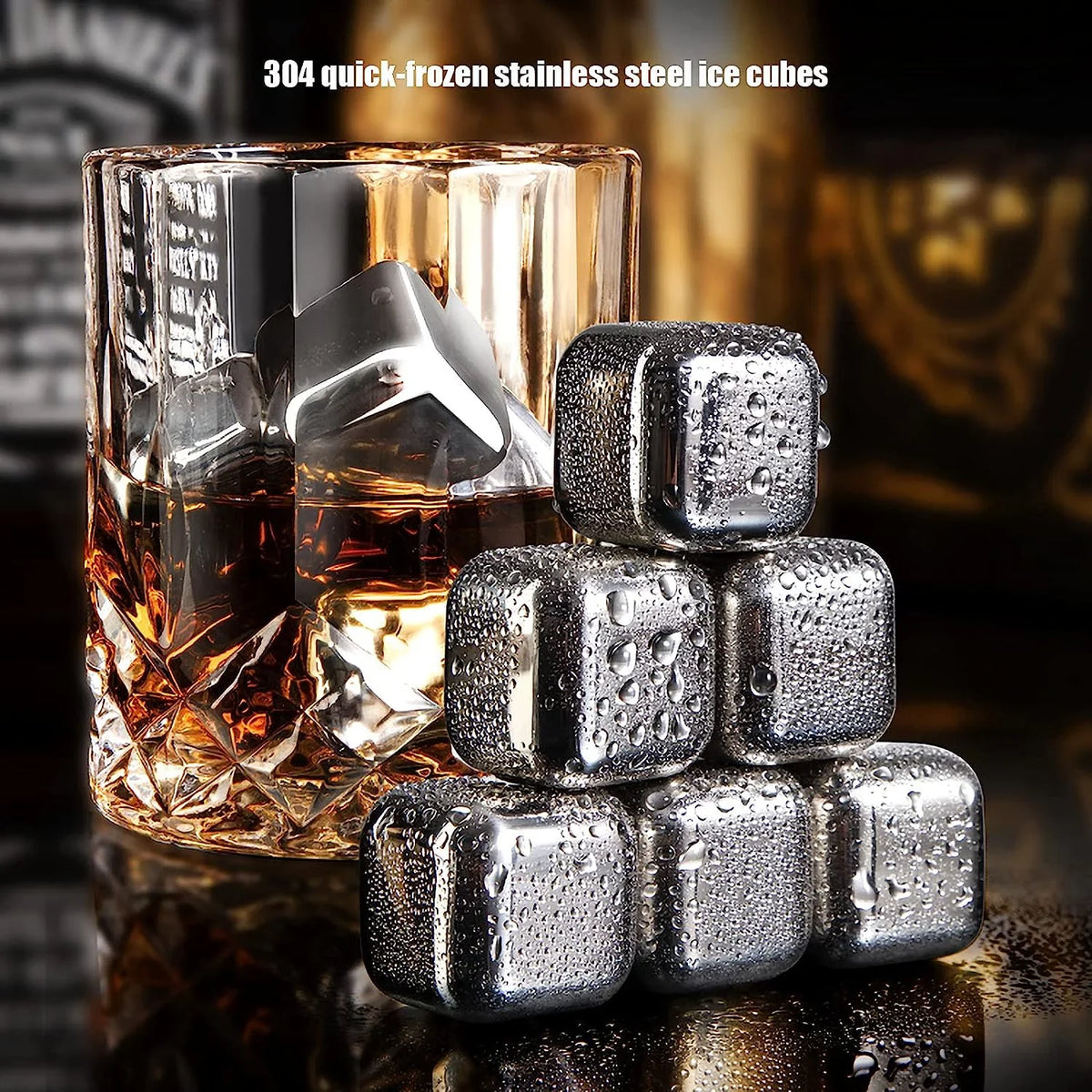 Cooling Metal Drinks Rocks Stainless Cube Pieces,Color:Heart-Shaped) Ice Scotch Whisky Tonic Men Whisky Gin for Women(Size:12 Stones Chilling Steel Reusable Wine Party