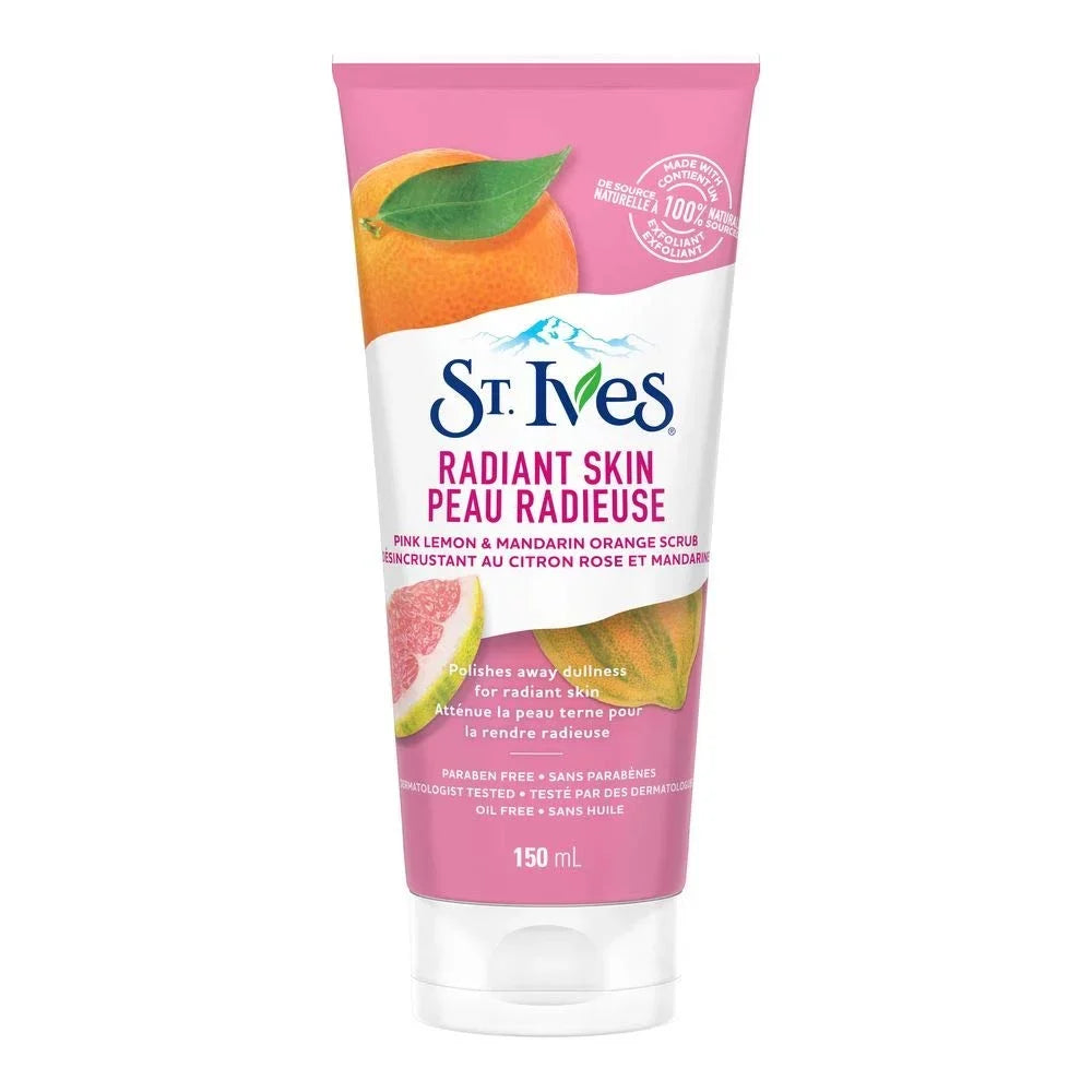 Lemon Pink & Mandarin of St. (Pack Ives Scrub Face Skin 12) Orange Radiant 150ml