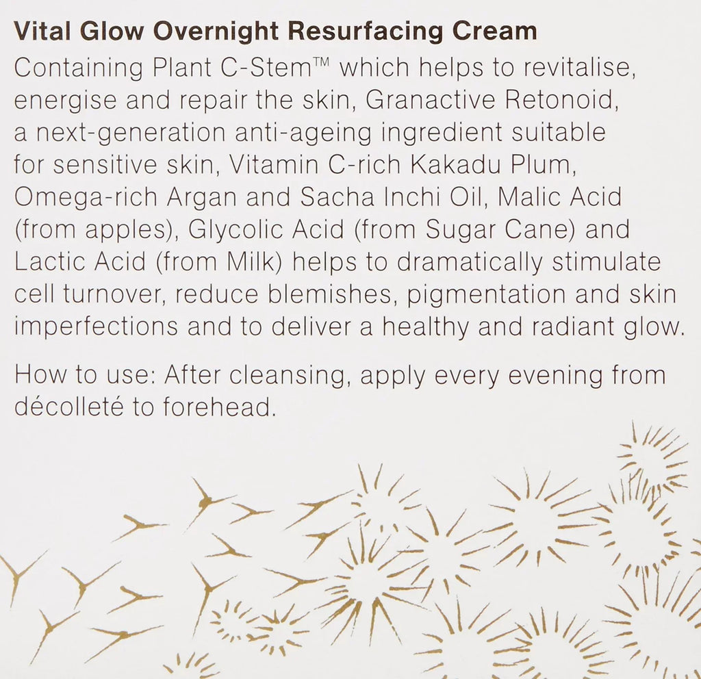 Overnight for fl Herbology Glow Resurfacing Elemental 1.7 oz Vital Cream Face,