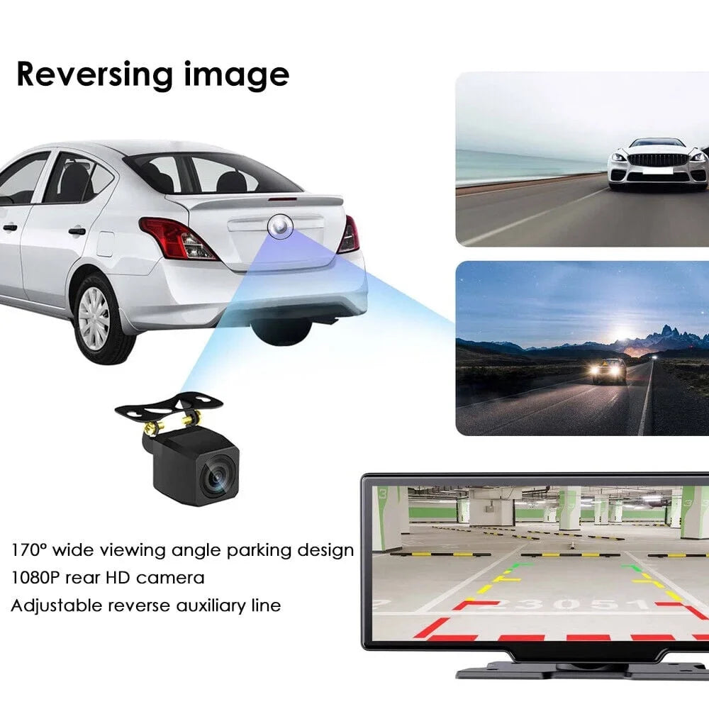 Channel ". Auto Android Wifi Kydely Dual Camera Dash Car Touch DVR 10.26'' Wireless Screen 2K